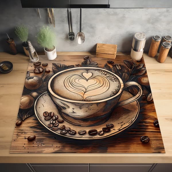 KitchenYeah Induktionsskydd - Skyddsmatta Spishäll - Induktionshäll Täckmatta - Dekoration Kökstillbehör