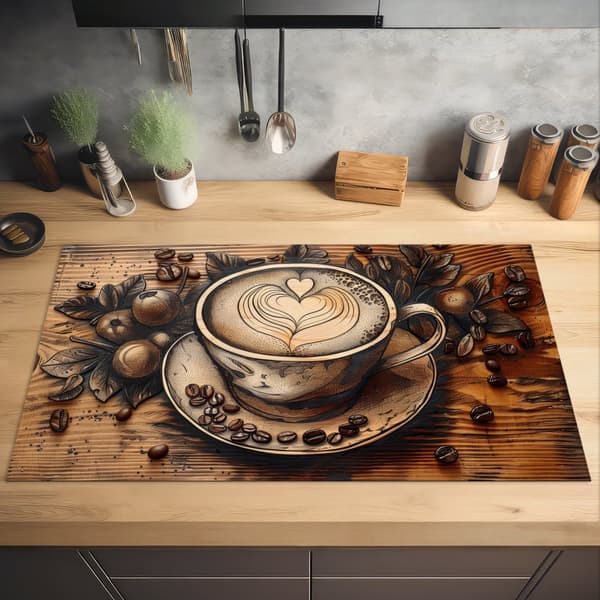 KitchenYeah Induktionsskydd - Skyddsmatta Spishäll - Induktionshäll Täckmatta - Dekoration Kökstillbehör