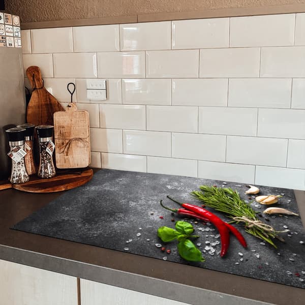 KitchenYeah Induktionsskydd - Skyddsmatta Spishäll - Induktionshäll Täckmatta - Dekoration Kökstillbehör