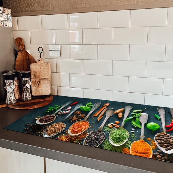 KitchenYeah Induktionsskydd - Skyddsmatta Spishäll - Induktionshäll Täckmatta - Dekoration Kökstillbehör