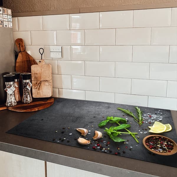 KitchenYeah Induktionsskydd - Skyddsmatta Spishäll - Induktionshäll Täckmatta - Dekoration Kökstillbehör