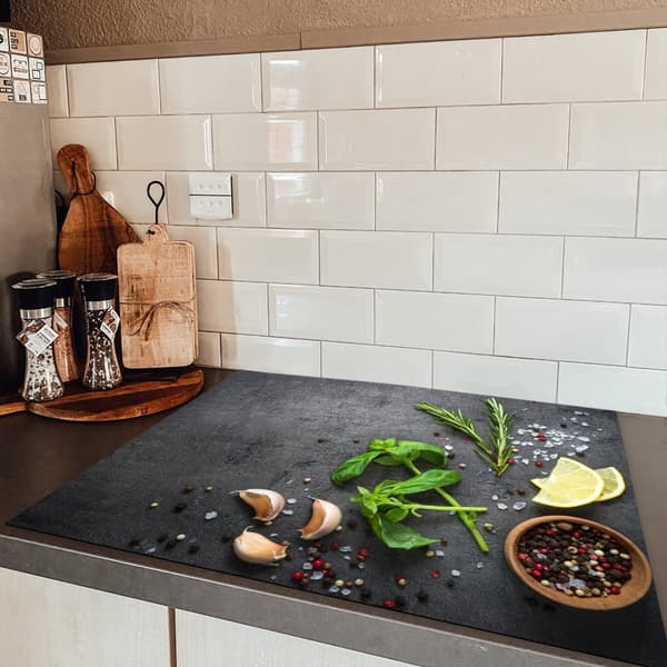 KitchenYeah Induktionsskydd - Skyddsmatta Spishäll - Induktionshäll Täckmatta - Dekoration Kökstillbehör