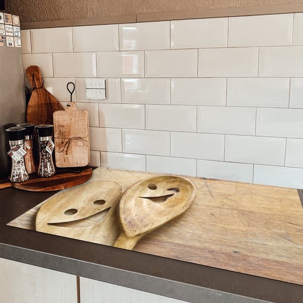 KitchenYeah Induktionsskydd - Skyddsmatta Spishäll - Induktionshäll Täckmatta - Dekoration Kökstillbehör