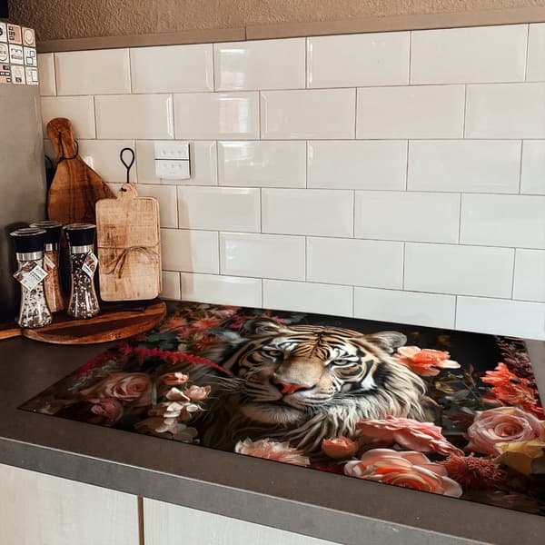 KitchenYeah Induktionsskydd - Skyddsmatta Spishäll - Induktionshäll Täckmatta - Dekoration Kökstillbehör