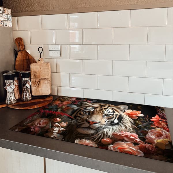 KitchenYeah Induktionsskydd - Skyddsmatta Spishäll - Induktionshäll Täckmatta - Dekoration Kökstillbehör