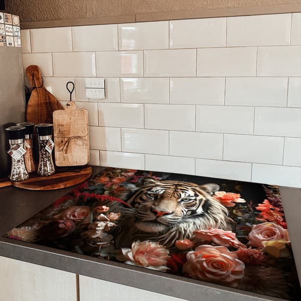 KitchenYeah Induktionsskydd - Skyddsmatta Spishäll - Induktionshäll Täckmatta - Dekoration Kökstillbehör