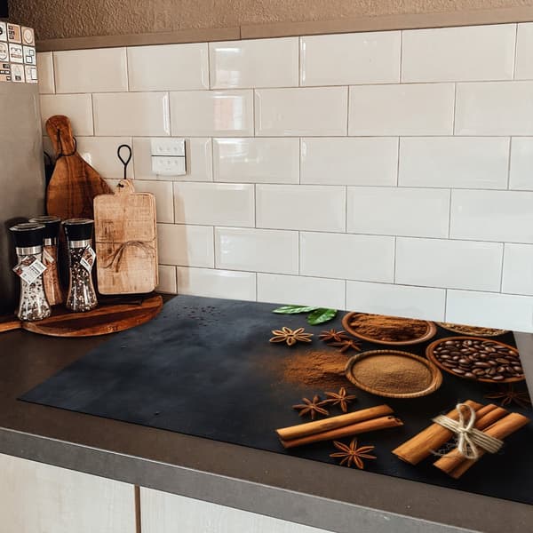 KitchenYeah Induktionsskydd - Skyddsmatta Spishäll - Induktionshäll Täckmatta - Dekoration Kökstillbehör