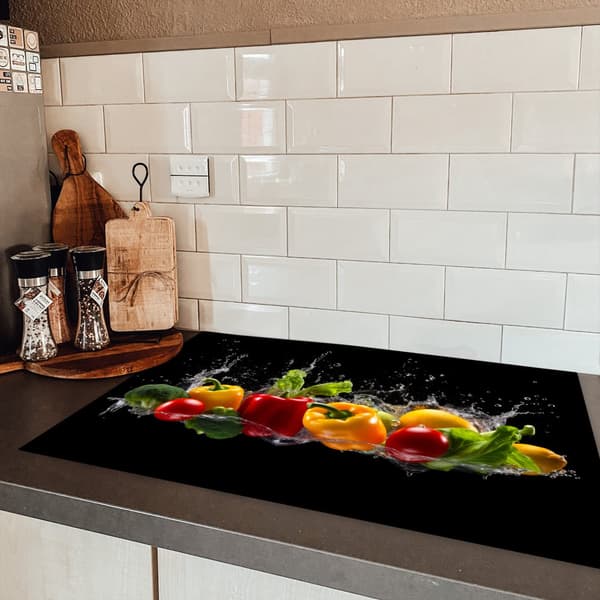 KitchenYeah Induktionsskydd - Skyddsmatta Spishäll - Induktionshäll Täckmatta - Dekoration Kökstillbehör