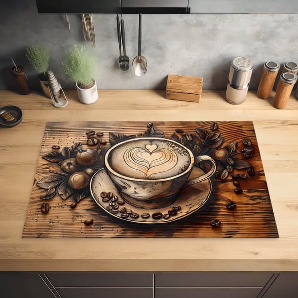 KitchenYeah Induktionsskydd - Skyddsmatta Spishäll - Induktionshäll Täckmatta - Dekoration Kökstillbehör