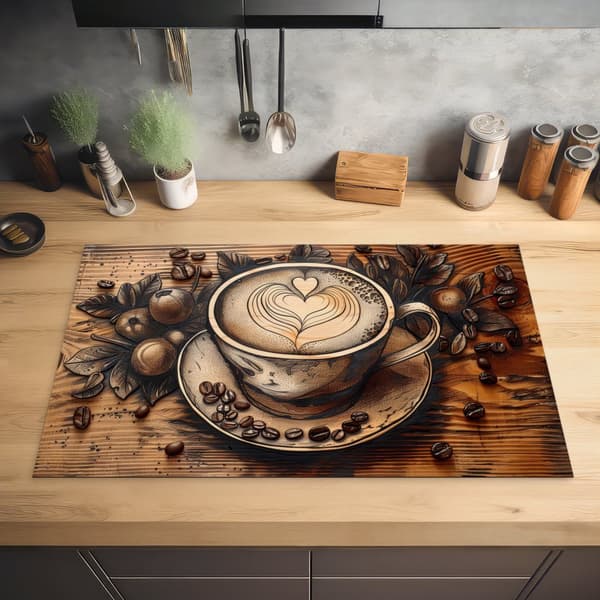 KitchenYeah Induktionsskydd - Skyddsmatta Spishäll - Induktionshäll Täckmatta - Dekoration Kökstillbehör