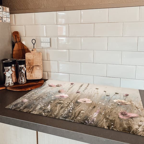 KitchenYeah Induktionsskydd - Skyddsmatta Spishäll - Induktionshäll Täckmatta - Dekoration Kökstillbehör