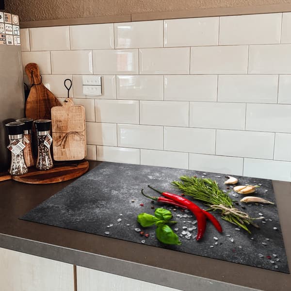 KitchenYeah Induktionsskydd - Skyddsmatta Spishäll - Induktionshäll Täckmatta - Dekoration Kökstillbehör