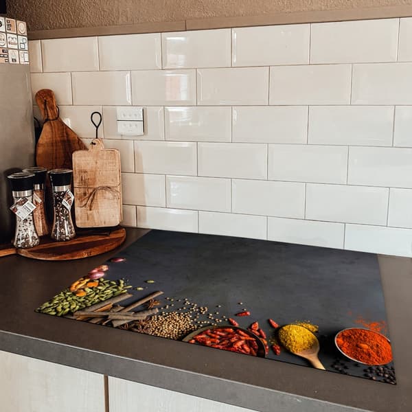 KitchenYeah Induktionsskydd - Skyddsmatta Spishäll - Induktionshäll Täckmatta - Dekoration Kökstillbehör