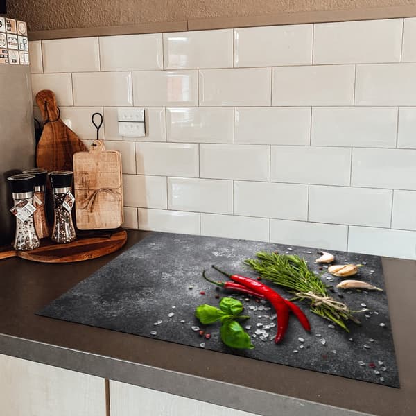 KitchenYeah Induktionsskydd - Skyddsmatta Spishäll - Induktionshäll Täckmatta - Dekoration Kökstillbehör