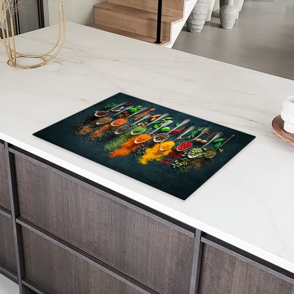 KitchenYeah Induktionsskydd - Skyddsmatta Spishäll - Induktionshäll Täckmatta - Dekoration Kökstillbehör