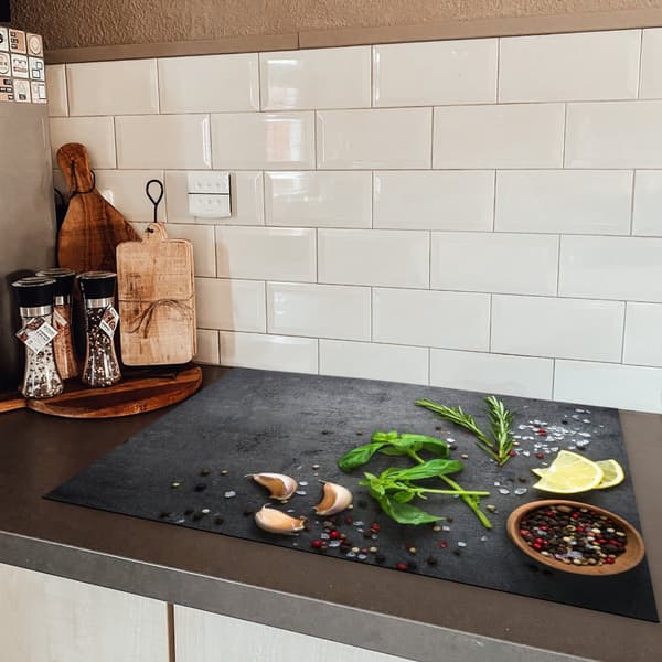 KitchenYeah Induktionsskydd - Skyddsmatta Spishäll - Induktionshäll Täckmatta - Dekoration Kökstillbehör