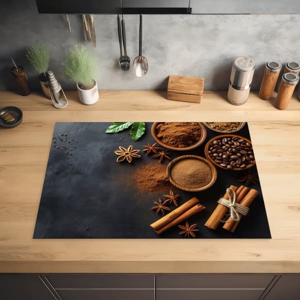 KitchenYeah Induktionsskydd - Skyddsmatta Spishäll - Induktionshäll Täckmatta - Dekoration Kökstillbehör