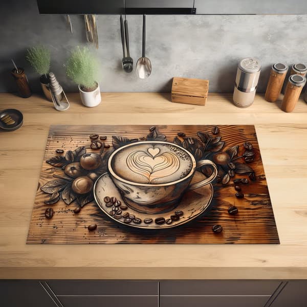 KitchenYeah Induktionsskydd - Skyddsmatta Spishäll - Induktionshäll Täckmatta - Dekoration Kökstillbehör