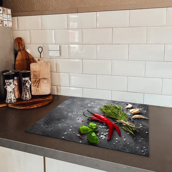 KitchenYeah Induktionsskydd - Skyddsmatta Spishäll - Induktionshäll Täckmatta - Dekoration Kökstillbehör
