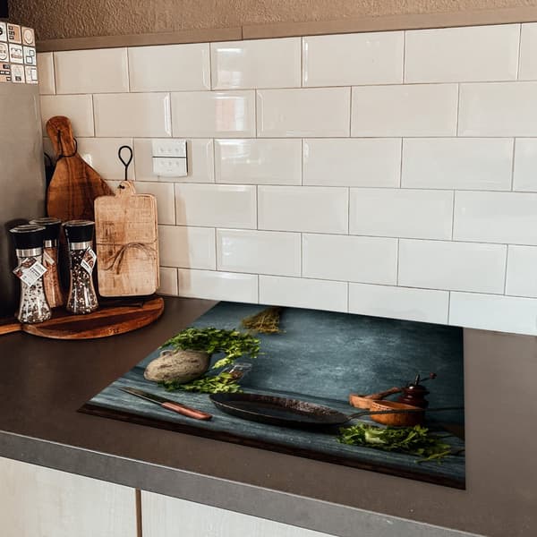 KitchenYeah Induktionsskydd - Skyddsmatta Spishäll - Induktionshäll Täckmatta - Dekoration Kökstillbehör