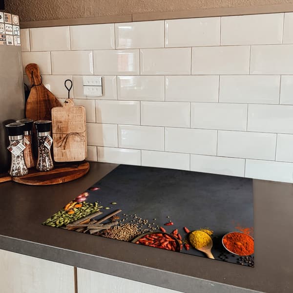 KitchenYeah Induktionsskydd - Skyddsmatta Spishäll - Induktionshäll Täckmatta - Dekoration Kökstillbehör