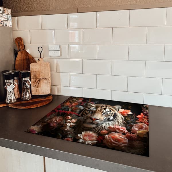 KitchenYeah Induktionsskydd - Skyddsmatta Spishäll - Induktionshäll Täckmatta - Dekoration Kökstillbehör