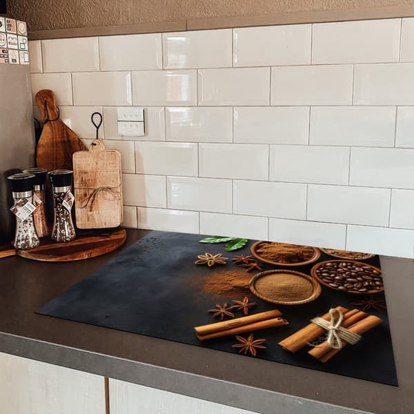 KitchenYeah Induktionsskydd - Skyddsmatta Spishäll - Induktionshäll Täckmatta - Dekoration Kökstillbehör