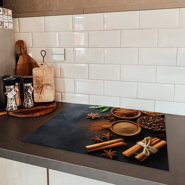 KitchenYeah Induktionsskydd - Skyddsmatta Spishäll - Induktionshäll Täckmatta - Dekoration Kökstillbehör