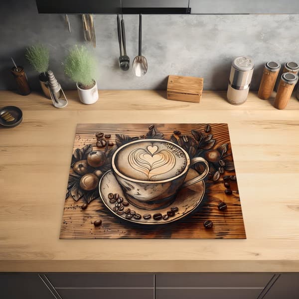 KitchenYeah Induktionsskydd - Skyddsmatta Spishäll - Induktionshäll Täckmatta - Dekoration Kökstillbehör