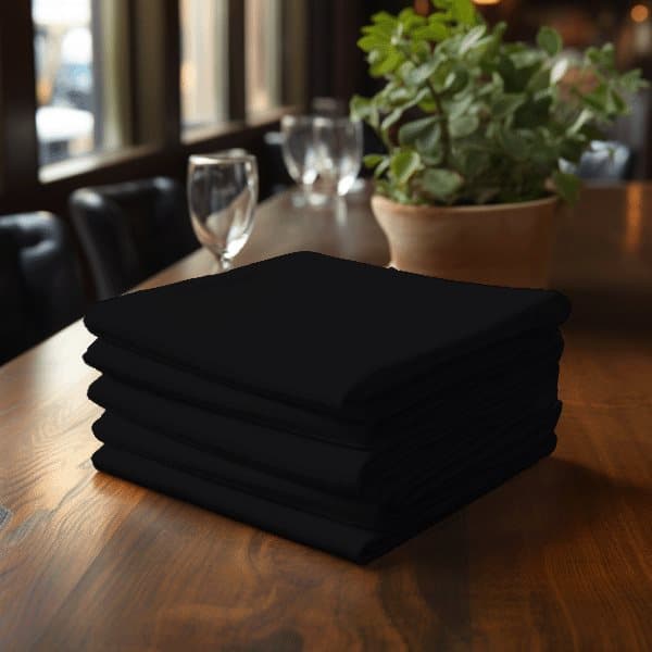 Servetter TYGSERVETTER svarta 10 stycken 40x40cm