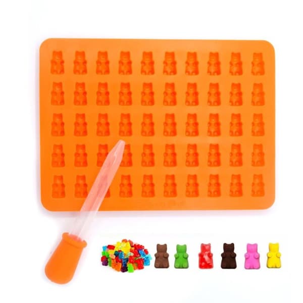 INF Slikform til vingummibamser Silikone Orange
