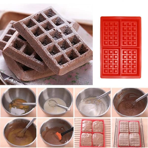 Vaffel Form i Ovnen / Silikon Baking Form - Lag Vafler i Ovnen