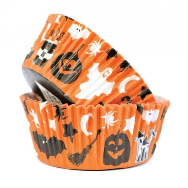 36 halloweenbakkoppar - Scrapcooking 5 x 7 x 3 cm