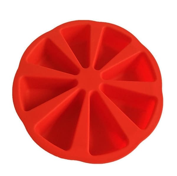 2 STK Silikone Orange Form 8-punkts Form Køkken Kage Pizza Bage Model (rød)