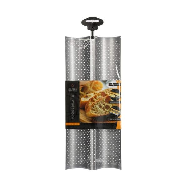 Baguetteplåt 5five Simply Smart Silvrig Aluminium Kromad 38 x 16 cm