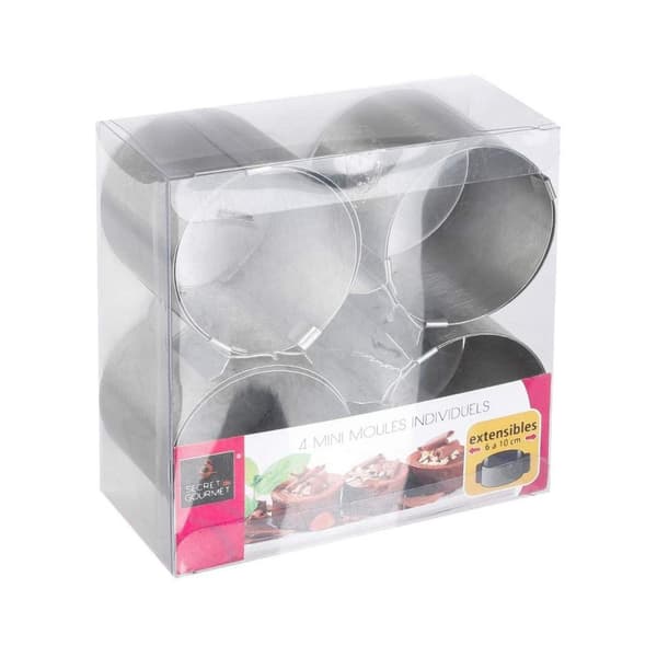 Tarjoilumuotit Secret de Gourmet Hopeinen Ruostumaton teräs