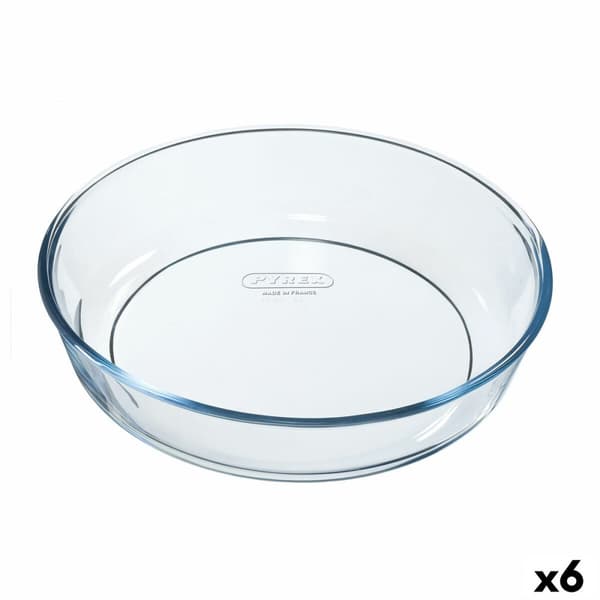 Bageform Pyrex Classic Cirkulær Gennemsigtig 26 x 26 x 6 cm (6 enheder)