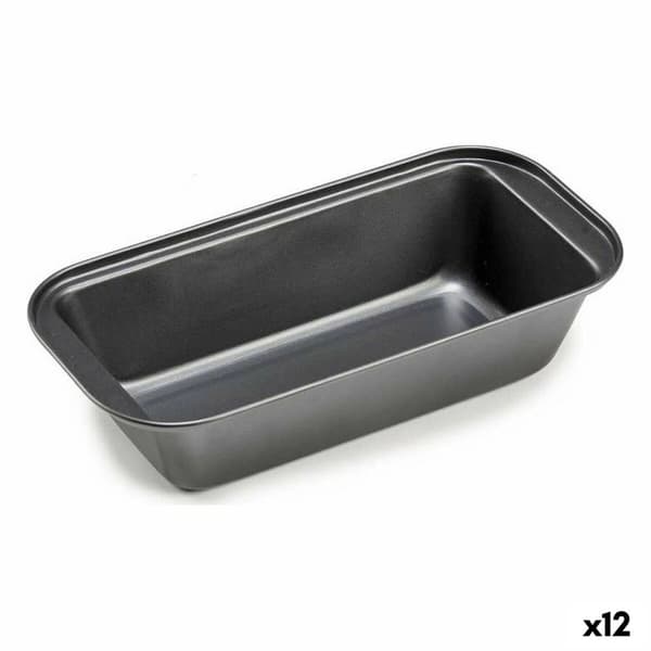 Rektangulär bakform Kinvara CK80899 Mörkgrå Metall Kolstål (12 antal)