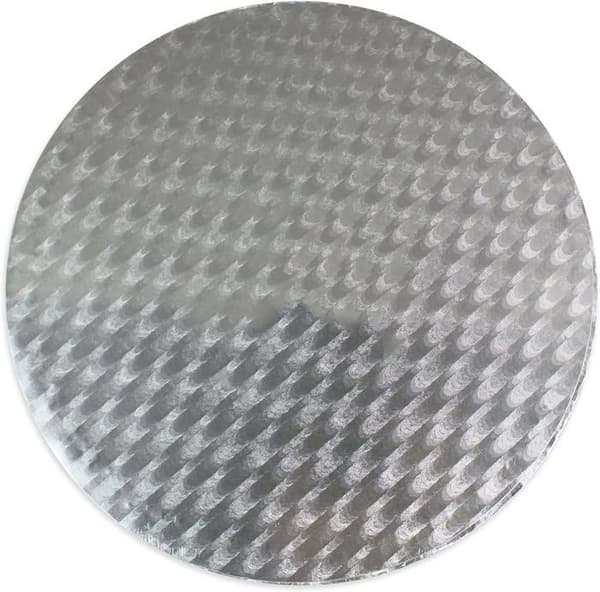 Pme Bakverksram - CBR844 - Tjock rund tårtstöd, plast, silver, 28 x 1,1000000000000001 x 28 cm