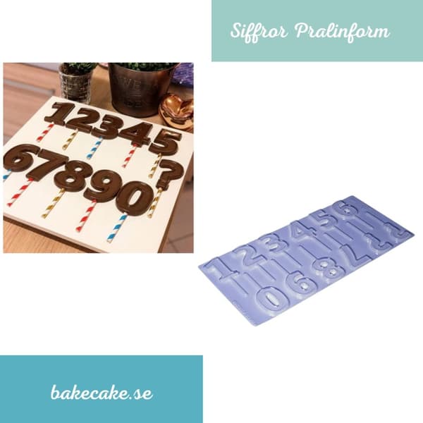 Pralinform Siffror Klubbor - Caketoppers - Chokladform - Porto Formas 851
