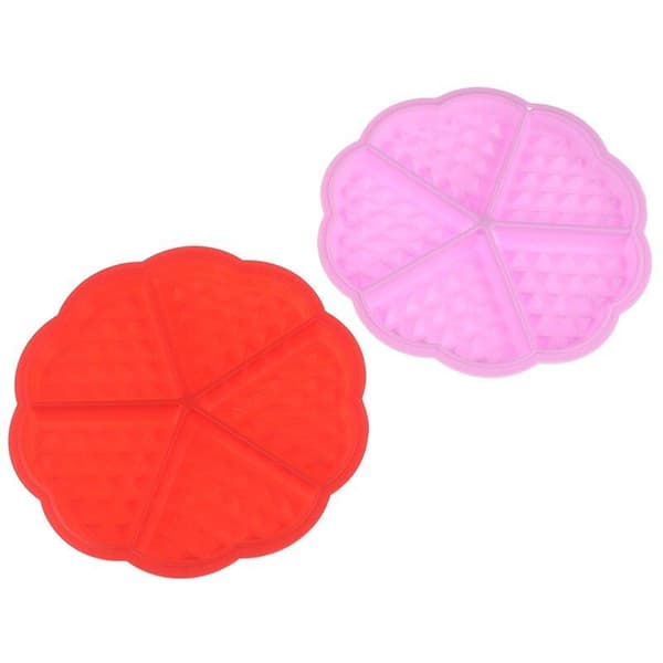 Silikonform Hjärta Våffla 2-pack