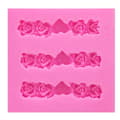 Miniatyrbild 3 av 4: Silikonform Ros Rosor Blomma Pressform Kant Gjutform