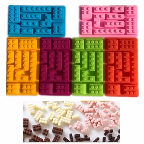 10 Bitar Klossform Lego Silikonform Form Sugarpaste Bakform