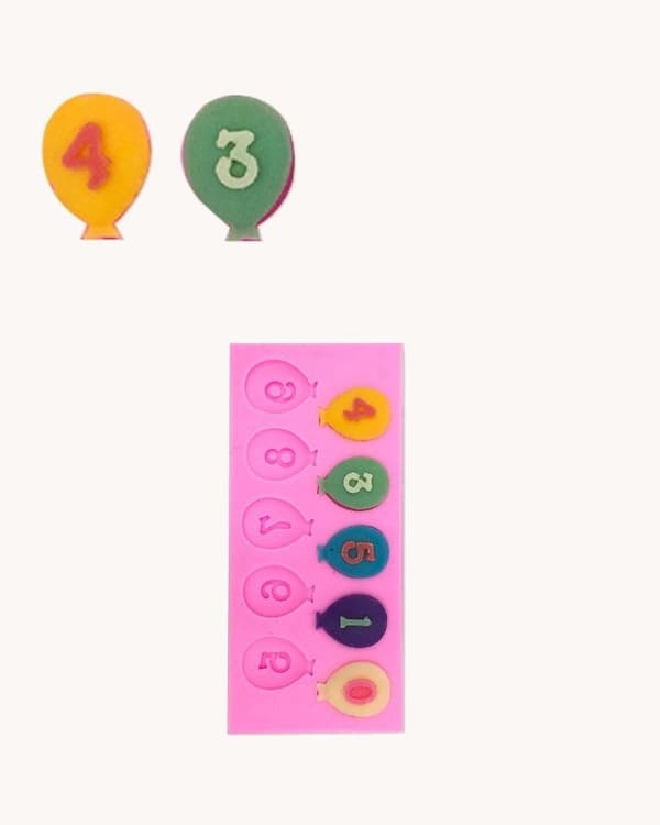 10 Ballonger Siffror 0-9 Silikonform