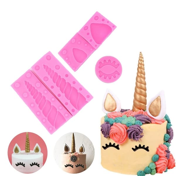 Enhörning Ögon Öron Silikonform Unicorn Cake Tårta - BakeCake