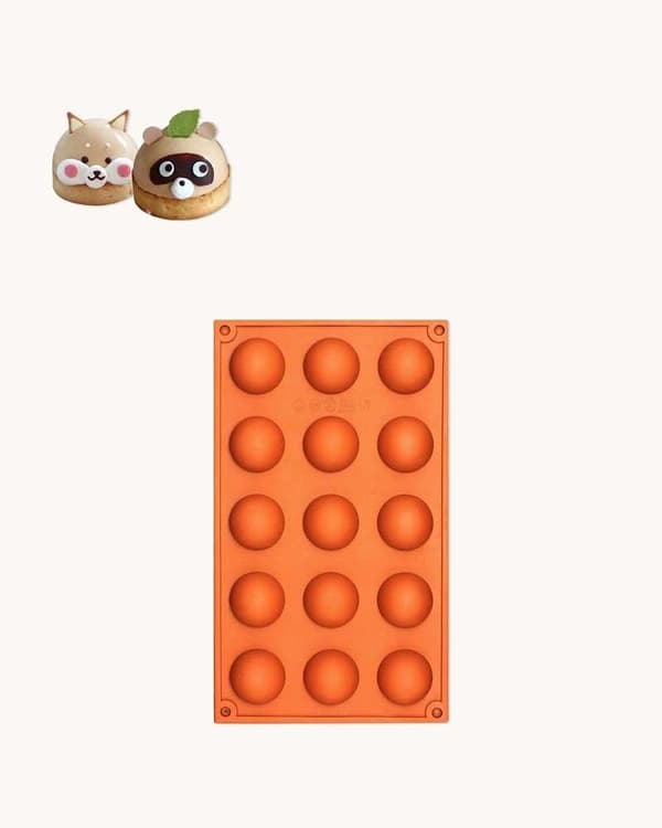 Halvklot 15st SIlikonform | Mousseform Chokladform
