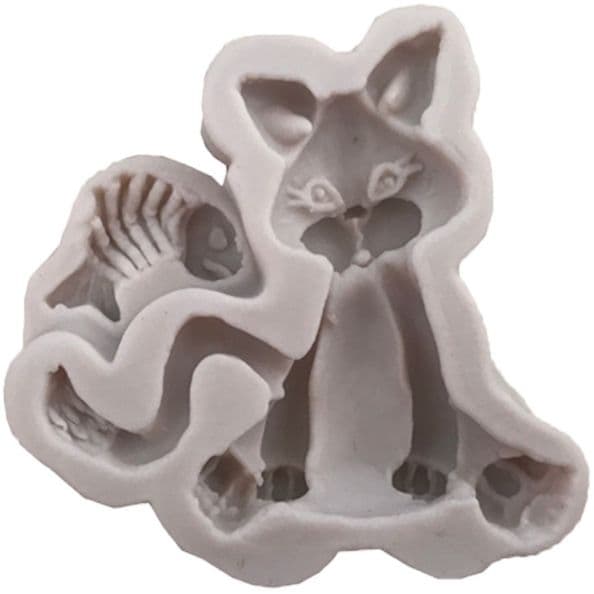 Katt med Fisk Silikonform