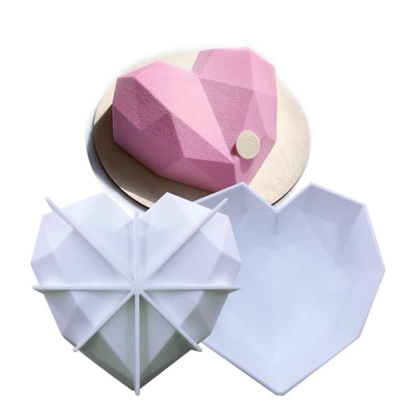 Diamant Hjärta SIlikonform | Mousseform Smash The Heart