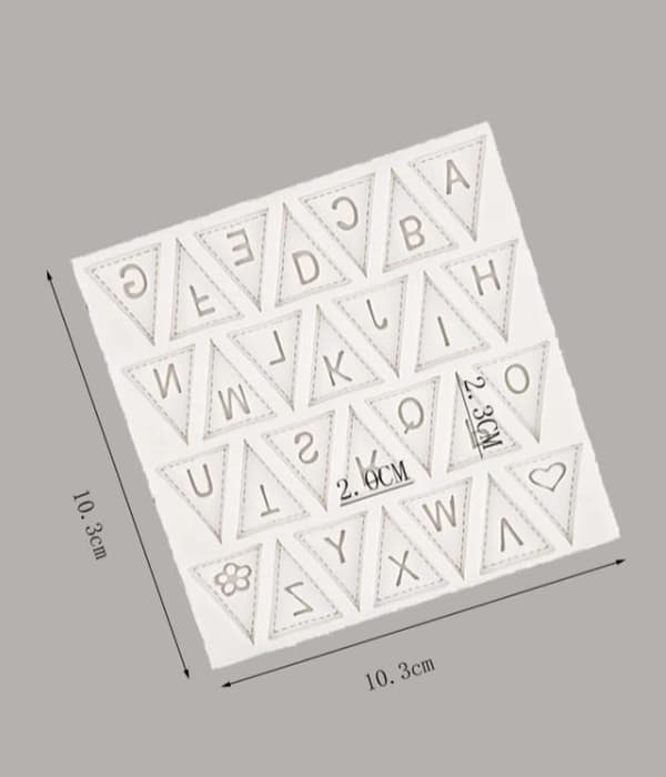 Alfabet/Vimpel Bokstäver Silikonform Flaggor vimplar