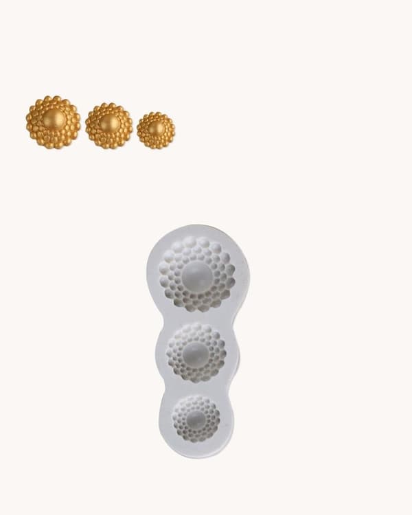 Knappar 3 st Silikonform